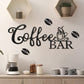 Coffee Bar Rustic Metal Sign Rustic Coffee Bar Hanging Wall Decor Coffee Signs for Coffee Bar Metal Coffee Wall Art for Coffee Bar Home Office Kitchen(Coffee Bar and Bean Style)