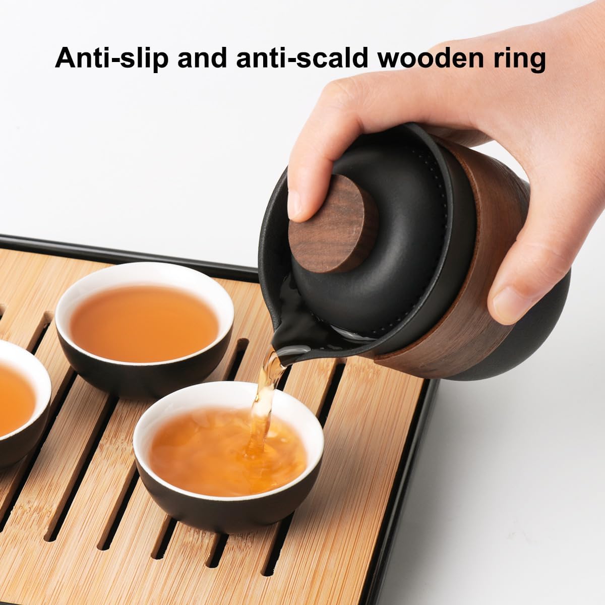 Mini Travel Ceramic Tea Pot Set Chinese Kung Fu Teapot