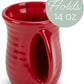 Ribbed 14 Ounce Ceramic Stoneware Handwarmer Mug, Red