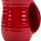 Ribbed 14 Ounce Ceramic Stoneware Handwarmer Mug, Red