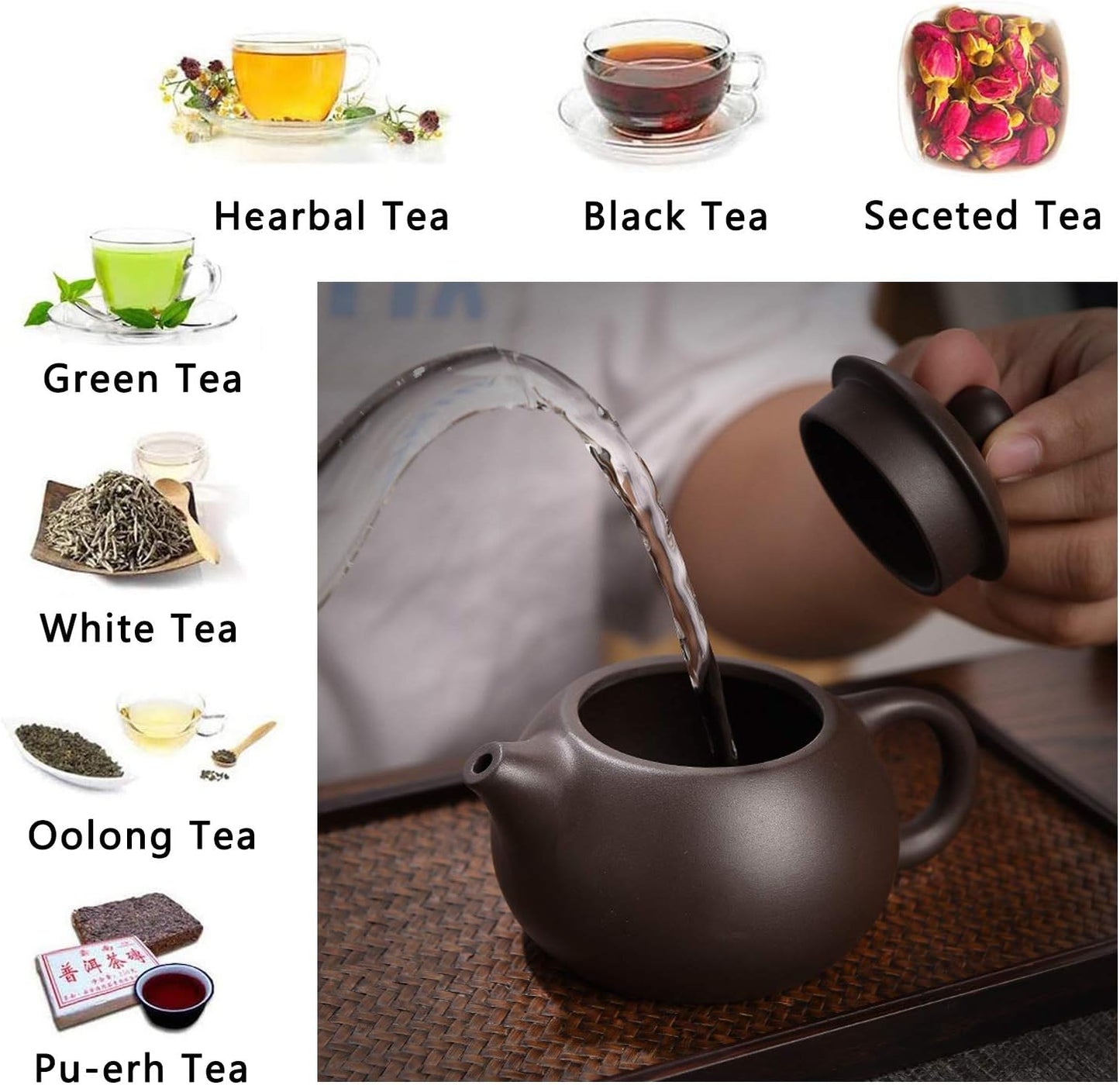 Travel Tea Sets  Ceramic Teapot Set with Tray 