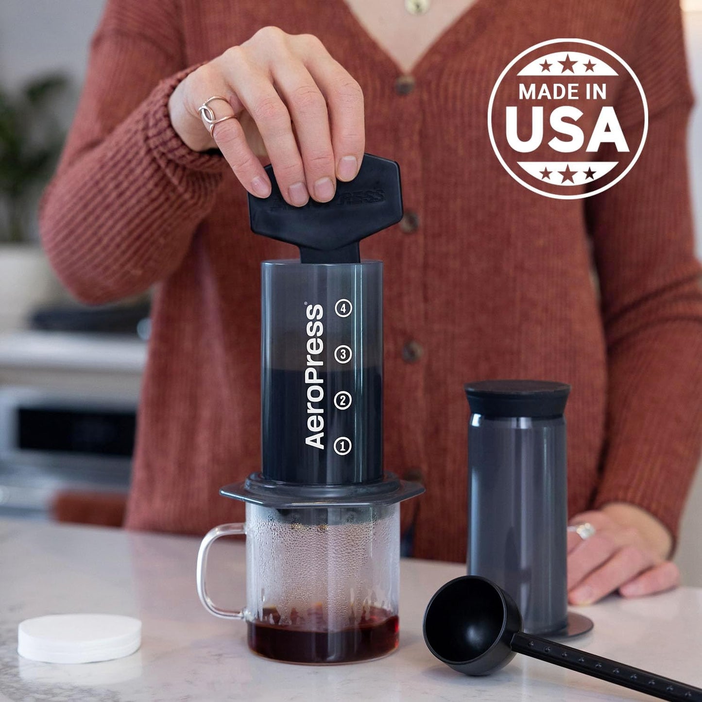 Premium Portable Coffee and Espresso Maker | Chamber, Plunger & Filters for Barista-Quality Brews