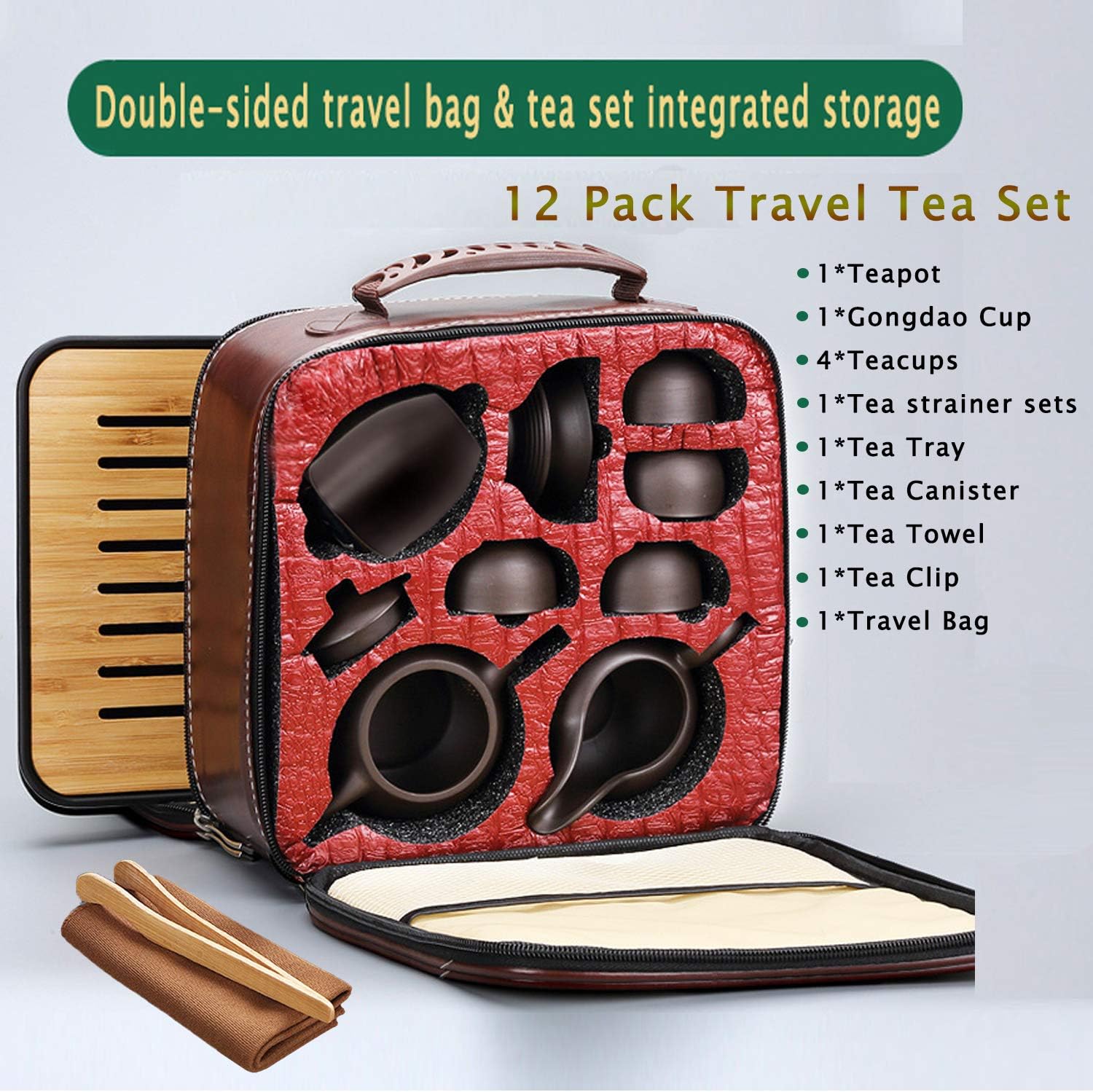 Travel Tea Sets  Ceramic Teapot Set with Tray 