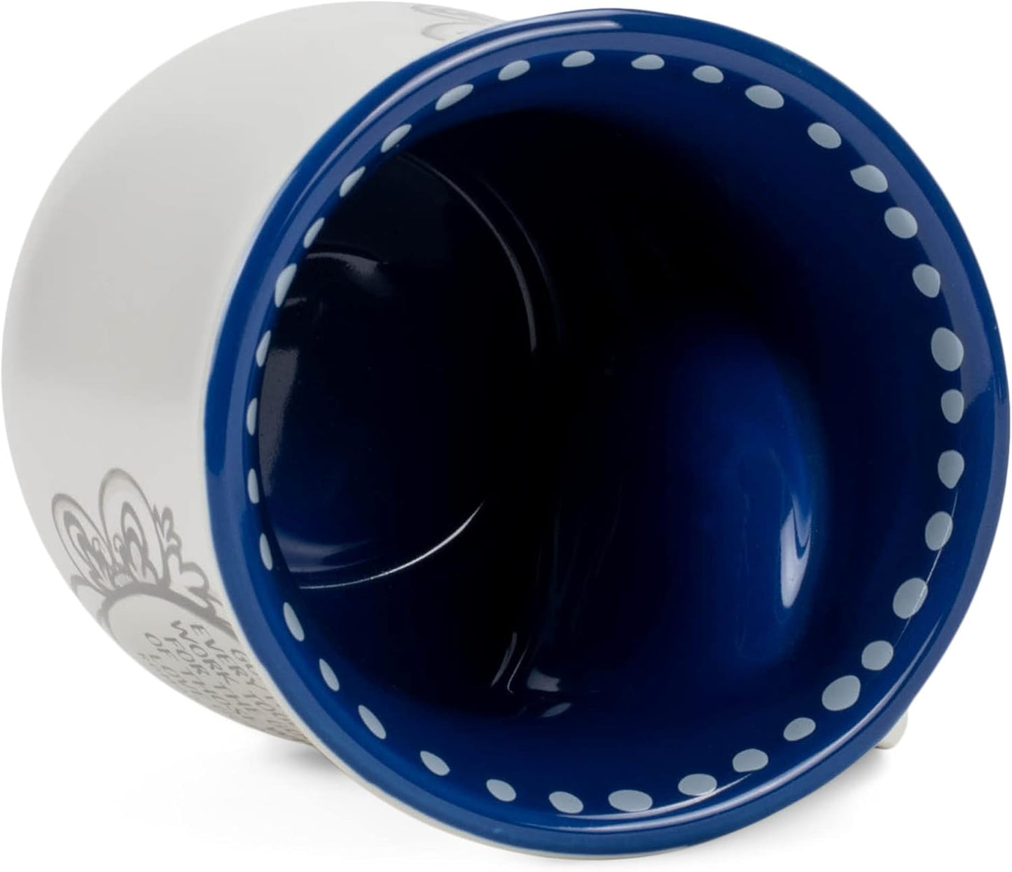 Flourish Navy Blue 14 Ounce Ceramic Stoneware Handwarmer Coffee Mug, Today Is a Good Day