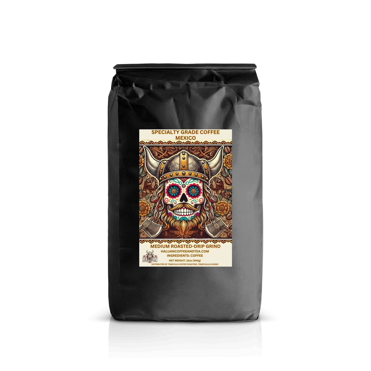 12 oz bag of Haluan Mexico standard grind coffee