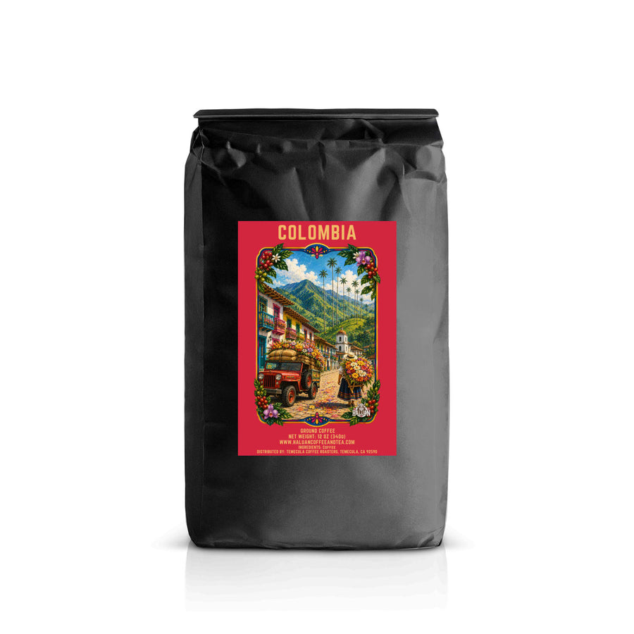 12 oz bag of Haluan Colombia standard grind coffee